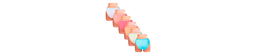 Pack x6 Bikini Sweet Cotton Multicolor 1