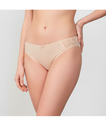 Bikini Pierna Alta Beige Peter Pan