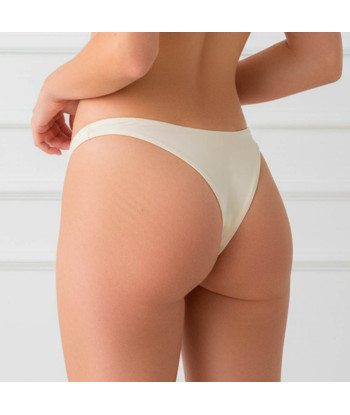 Bikini con Encaje Elasticado Beige Peter Pan