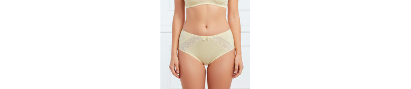 Trusa Algodón Lycrado con Blonda Peter Pan Beige