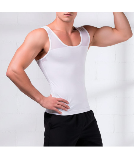 Camiseta Reductora Hombre Naturell - Blanco