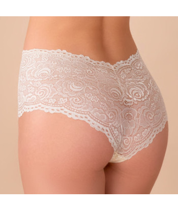 Boxer De Encaje Peter Pan Beige