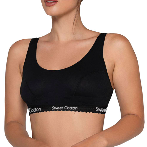 Top Deportivo de Algodón Sweet Cotton Negro