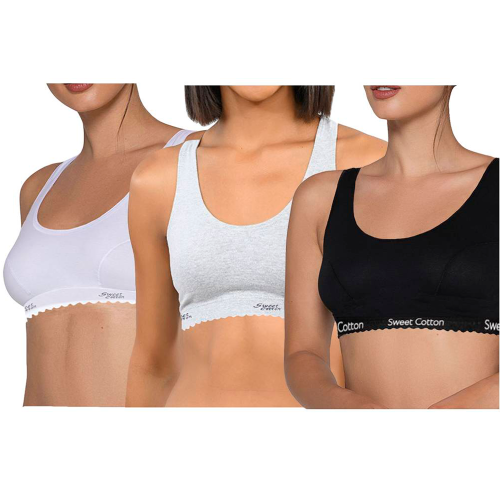 Pack x3 Top Deportivo de Algodón Sweet Cotton Multicolor