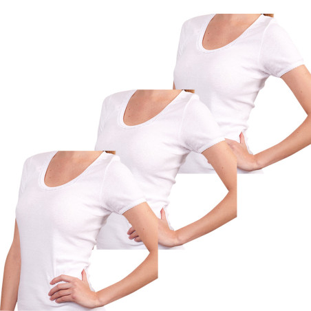 Pack x3 Polo Sweet Cotton Manga Corta Blanco