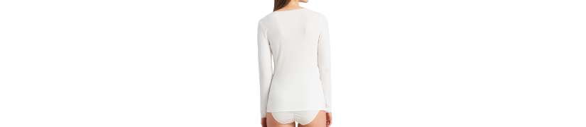 Polo Manga Larga Sweet Cotton - Blanco