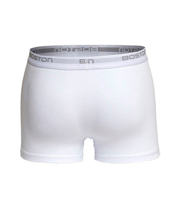 Bóxer Boston Corto Elástico Visible Blanco