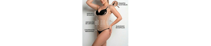 Faja Chaleco Reductor Silhouette Peter Pan 100 % Latex Beige