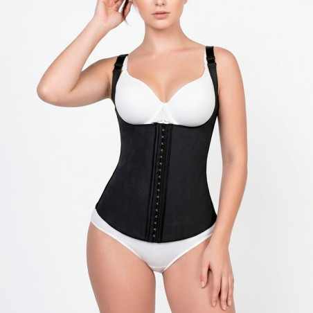 Faja Chaleco Reductor Silhouette Peter Pan 100 % Latex Negro
