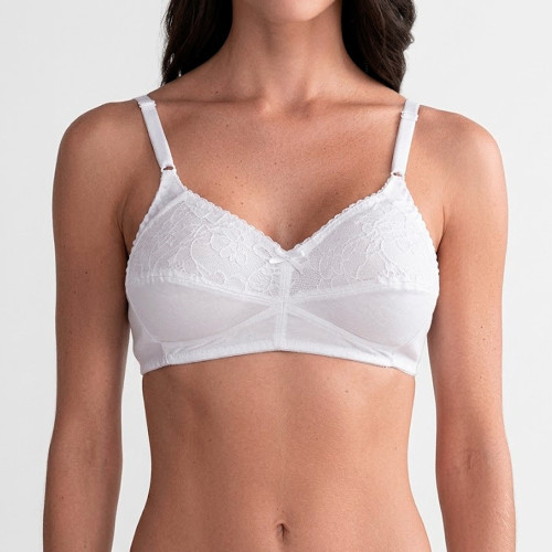Brasier Peter Pan Full Soporte Copa B Encaje Blanco 4710