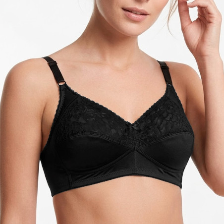 Brasier Peter Pan Full Soporte Copa B Encaje Negro 4710