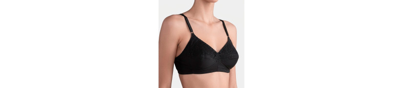 Brasier Peter Pan Full Soporte Copa B Encaje Negro 4710