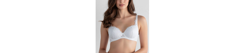 Brasier Peter Pan Realce Medio Con Aro Encaje Blanco 5144