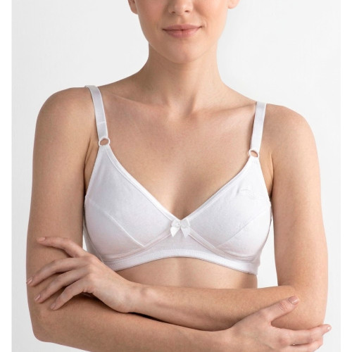 Brasier Peter Pan Realce Natural Copa B Algodón Blanco 7053