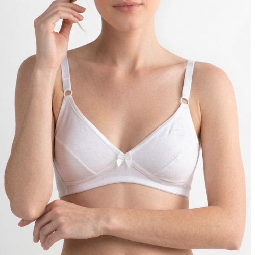 Brasier Peter Pan Realce Natural Copa B Algodón Blanco 7053