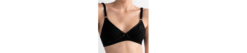 Brasier Peter Pan Realce Natural Copa B Algodón Negro 7053