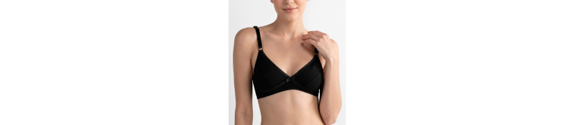Brasier Peter Pan Realce Natural Copa B Algodón Negro 7053