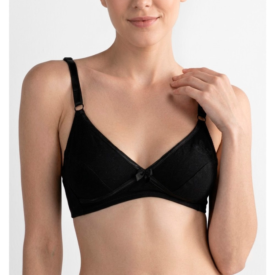 Brasier Peter Pan Realce Natural Copa B Algodón Negro 7053