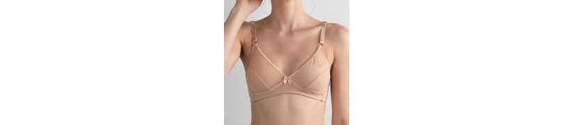 Brasier Peter Pan Realce Natural Copa B Algodón Beige 7053