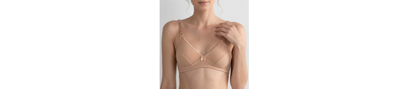 Brasier Peter Pan Realce Natural Copa B Algodón Beige 7053