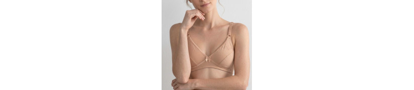 Brasier Peter Pan Realce Natural Copa B Algodón Beige 7053