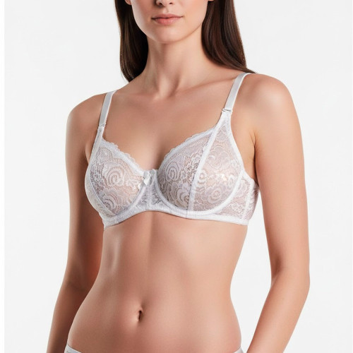 Brasier Realce Natural Con Encaje Peter Pan Blanco 7912