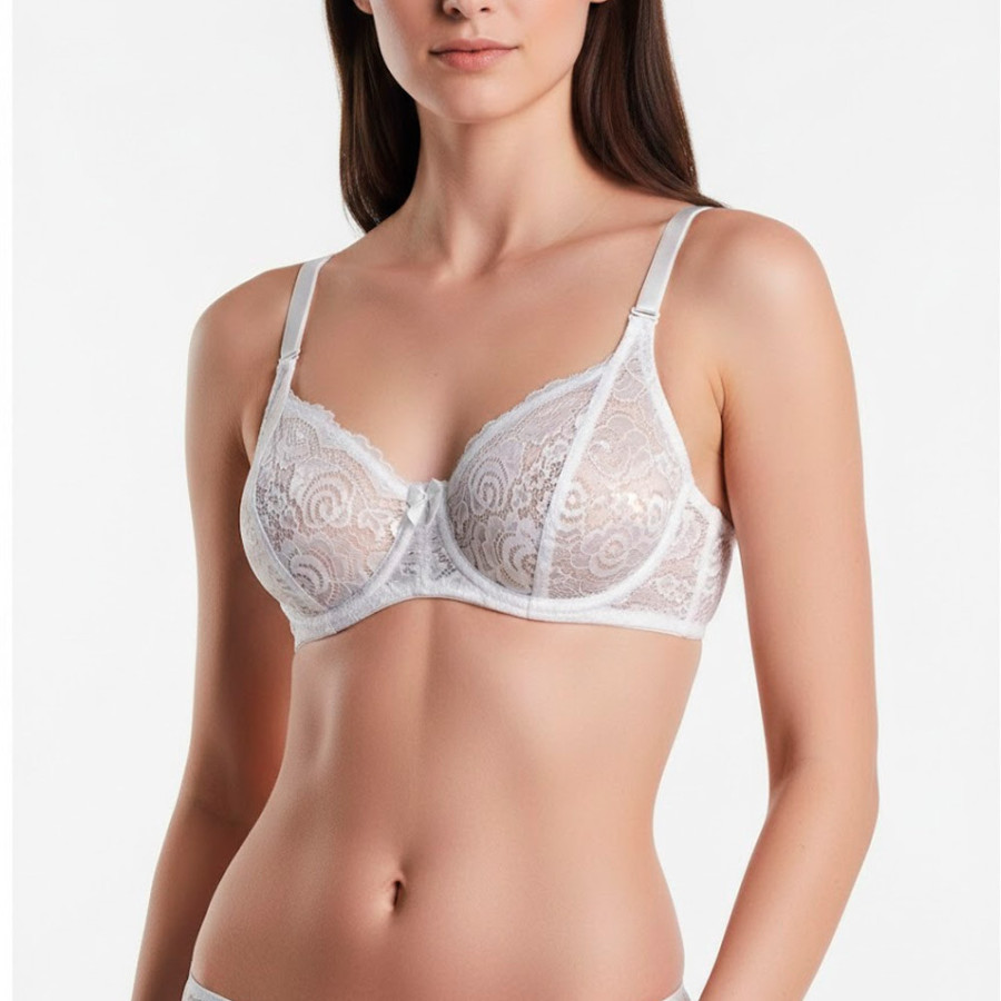 Brasier Realce Natural Con Encaje Peter Pan Blanco 7912