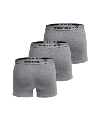 Pack x3 Bóxer Boston Corto Plomo Claro