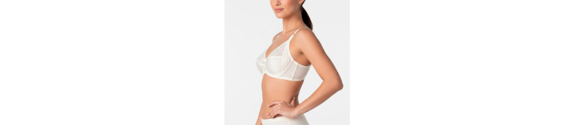 Brasier Peter Pan Full Soporte Copa B Con Aro Encaje Blanco 2050
