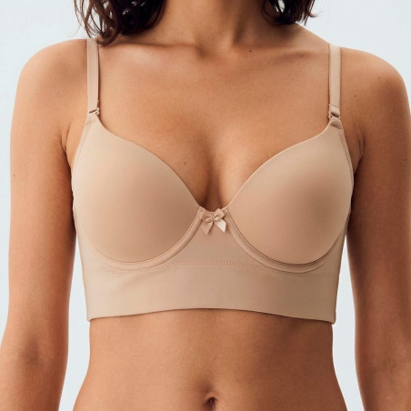 Brasier Peter Pan Convertible Con Aro Beige 8156