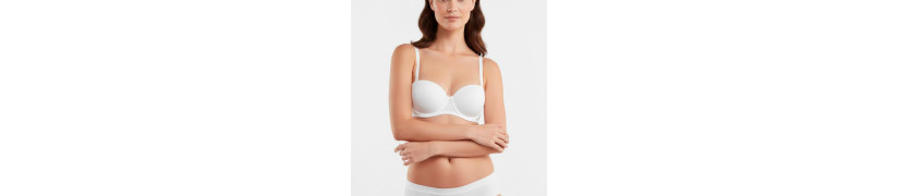 Brasier Peter Pan Strapless Convertible Realce Blanco 5060