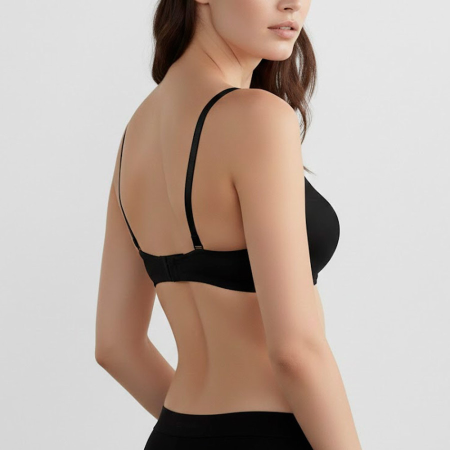 Brasier Strapless Realce Alto Peter Pan Negro 2495