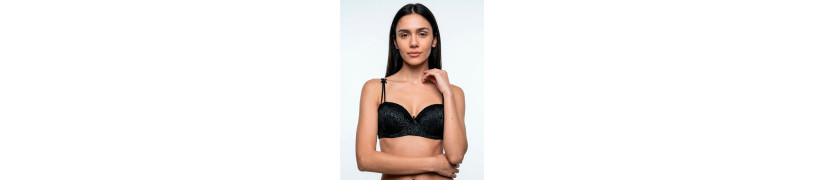 Brasier Peter Pan Realce Medio Strapless Negro 6138