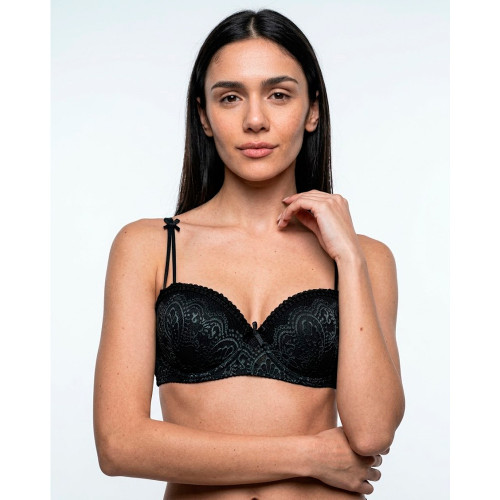 Brasier Peter Pan Realce Medio Strapless Negro 6138