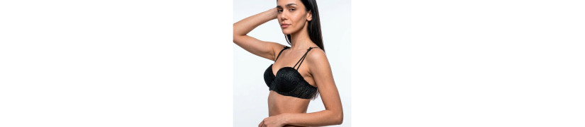 Brasier Peter Pan Realce Medio Strapless Negro 6138