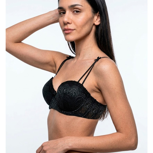 Brasier Peter Pan Realce Medio Strapless Negro 6138
