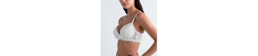 Brasier Realce Alto Peter Pan Licra Acanalada Blanco 6126