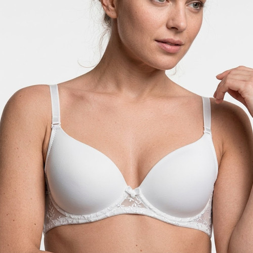 Brasier Realce Medio Con Encaje Peter Pan Blanco 2312