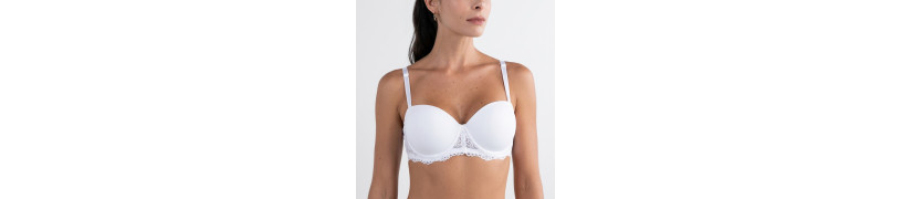 Brasier Strapless Realce Alto Peter Pan Blanco 2495