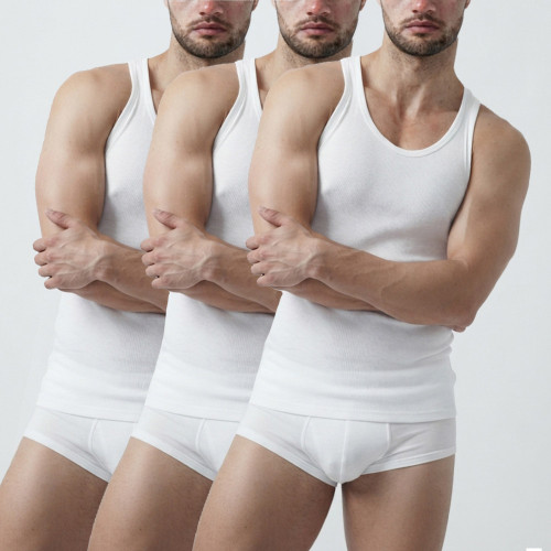 Pack x3 Bvd Stripper Basico Premium Blanco