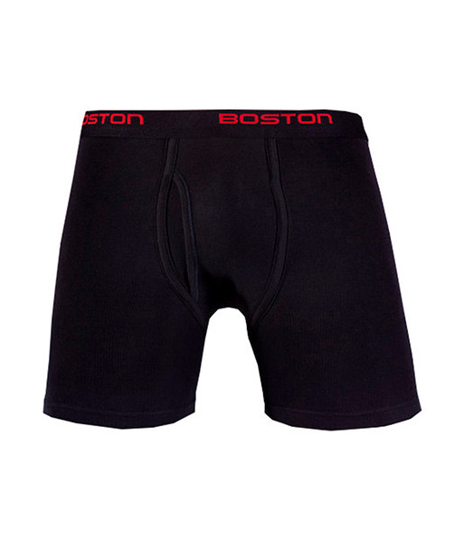 Bóxer Boston Largo Elástico Visible Azul Marino