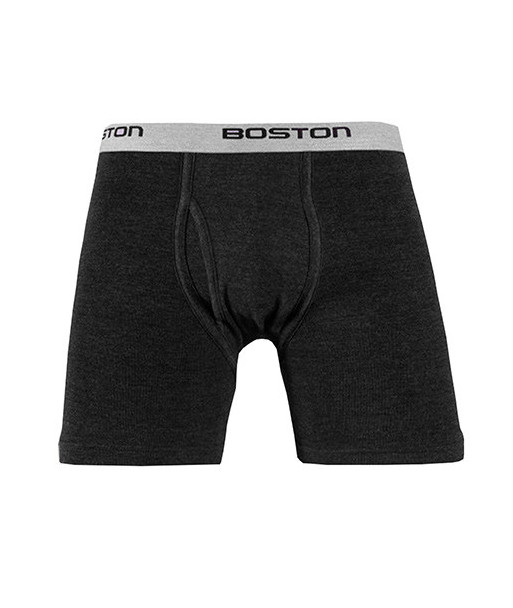 Bóxer Boston Largo Elástico Visible Plomo Oscuro