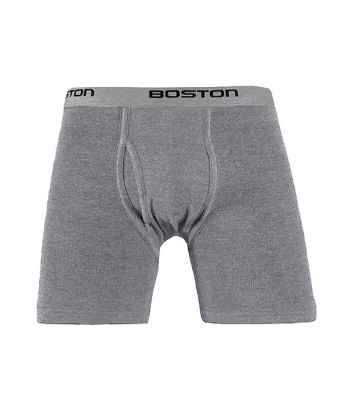 Bóxer Boston Largo Elástico Visible Plomo Claro