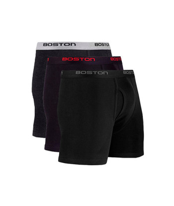 Pack X3 Bóxer Boston Largos Multicolor Algodón