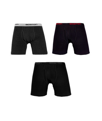 Pack X3 Bóxer Boston Largos Multicolor Algodón