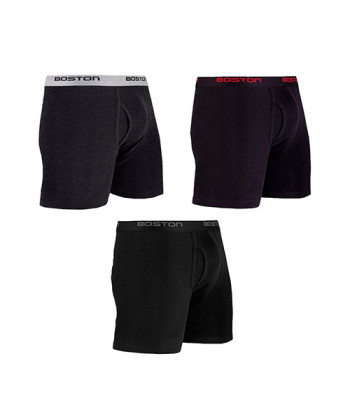Pack X3 Bóxer Boston Largos Multicolor Algodón