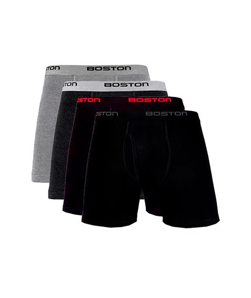 Pack X4 Bóxer Boston Largo Por Un Precio De Oferta