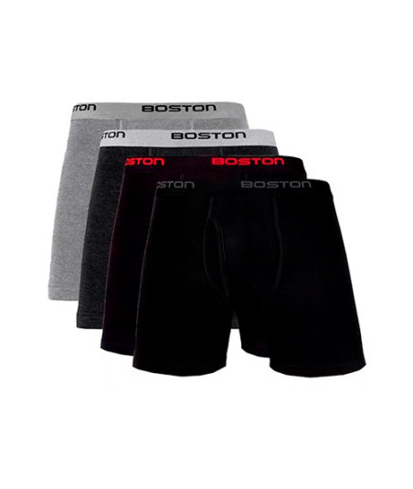 Pack X4 Bóxer Boston Largo Por Un Precio De Oferta