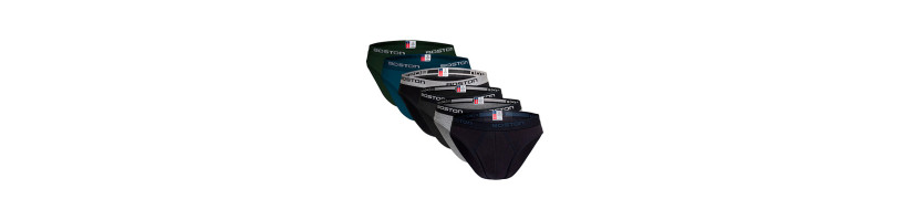 Pack X6 Trusas Boston Hombre 100% Algodón Multicolor 1