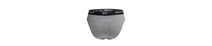 Pack x4 Trusas Boston Hombre Bikini Gris Claro